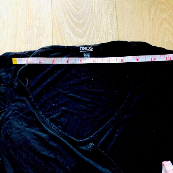 ASOS Black Puff Sleeve Twisted Dress - Picture 12 of 12